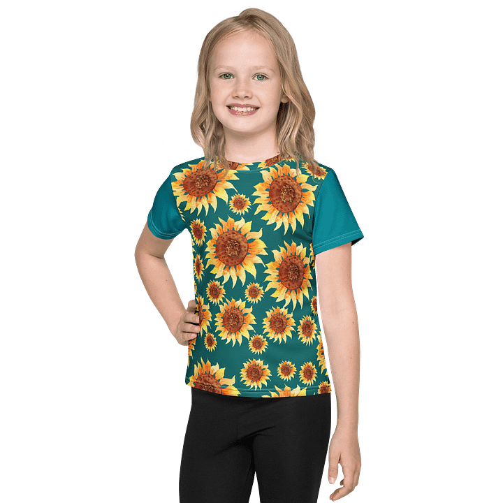 Sunflower Dreams Kids Crew Neck Tee product image (2)