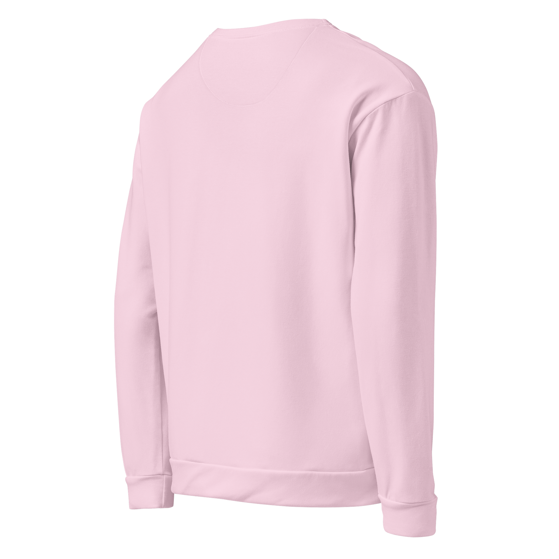 Baby Pink Solid Color Eco Friendly Unisex Sweatshirt product image (5)