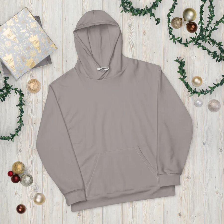 Plain Grey Soft Summer Unisex Recycled Polyester Heavyweight Premium Hoodie by Treasure Pie product image (11)