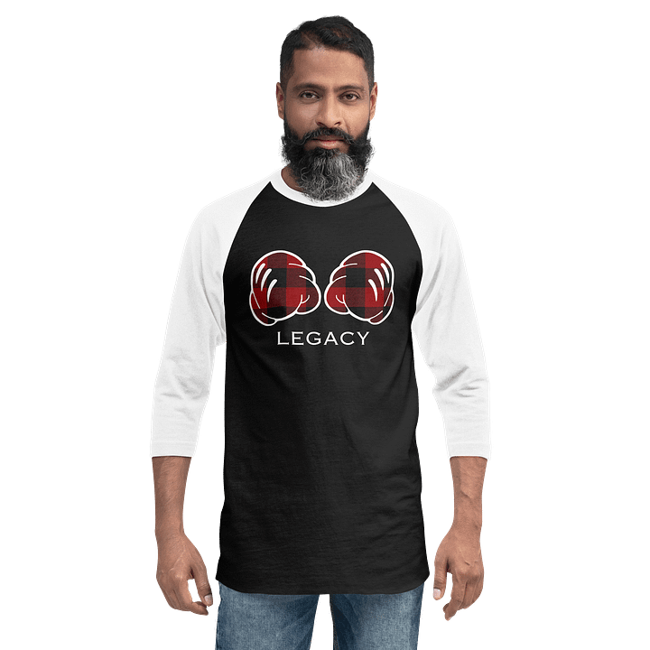 Buffalo Plaid Puncher Raglan | Black/White product image (2)