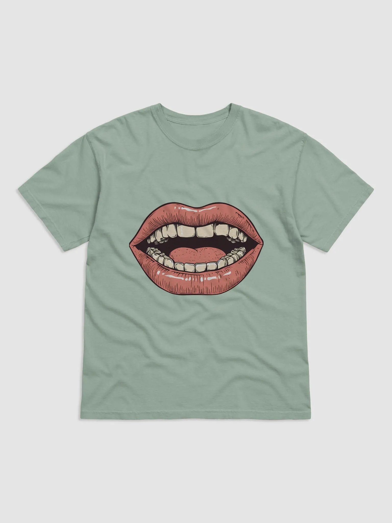 Open Mouth Illustration Comfort Cotton T-Shirt product image (12)