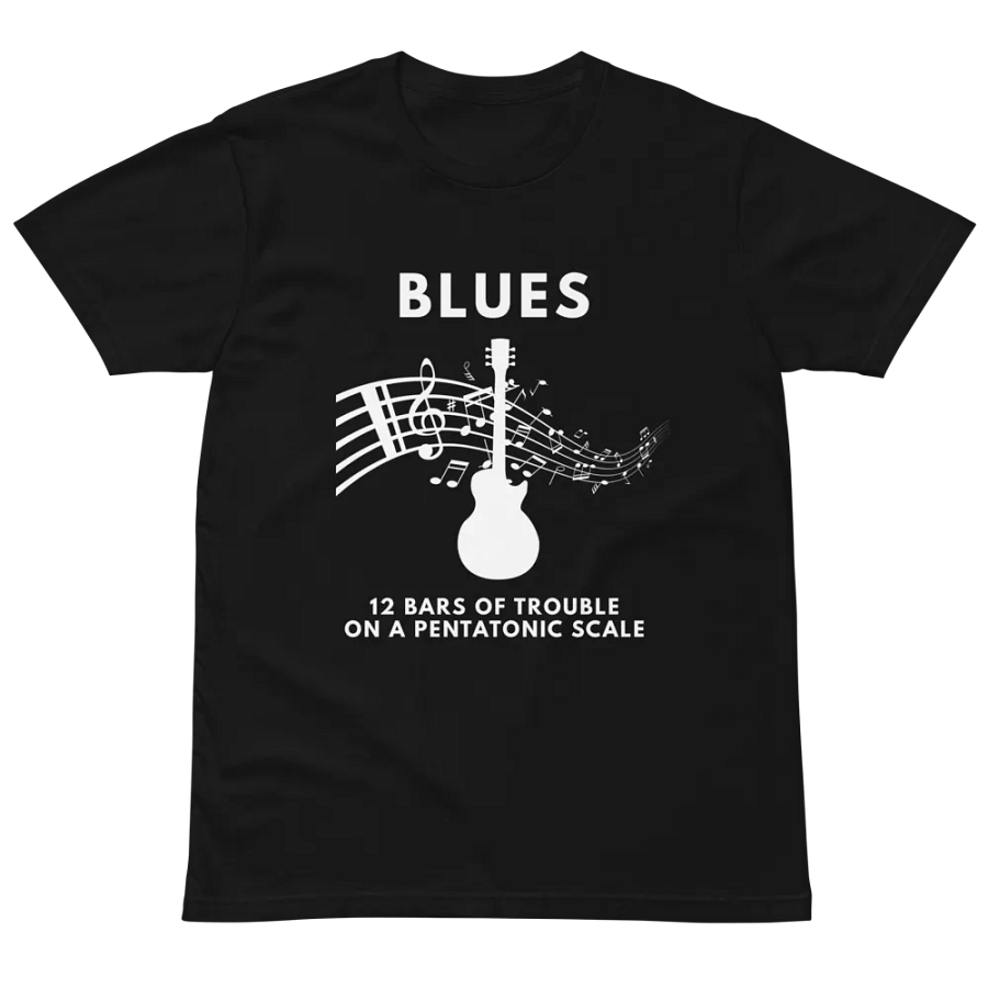 12 Bars Of Trouble Blues Music Unisex Premium T-Shirt product image (2)
