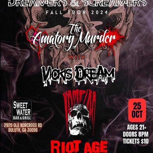 Just Announced!! Riot Age will be playing Friday, October 25th in Duluth at Sweetwater Bar and Grill! Come join us, @vampira_...
