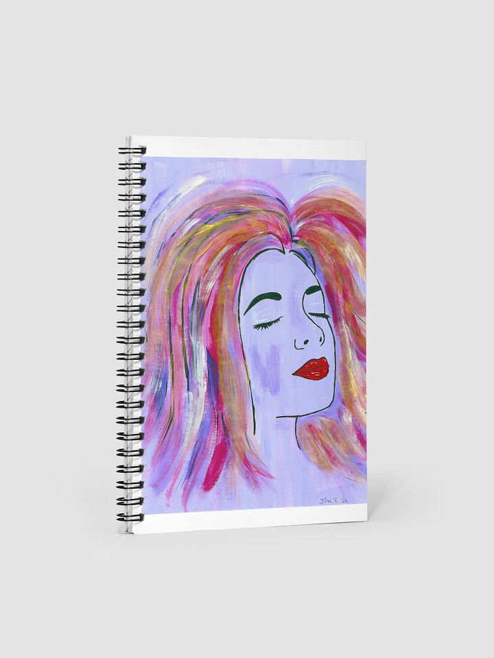 Dreaming girl (art by Dina R.) acrylic painting picture - Spiral Notebook product image (1)