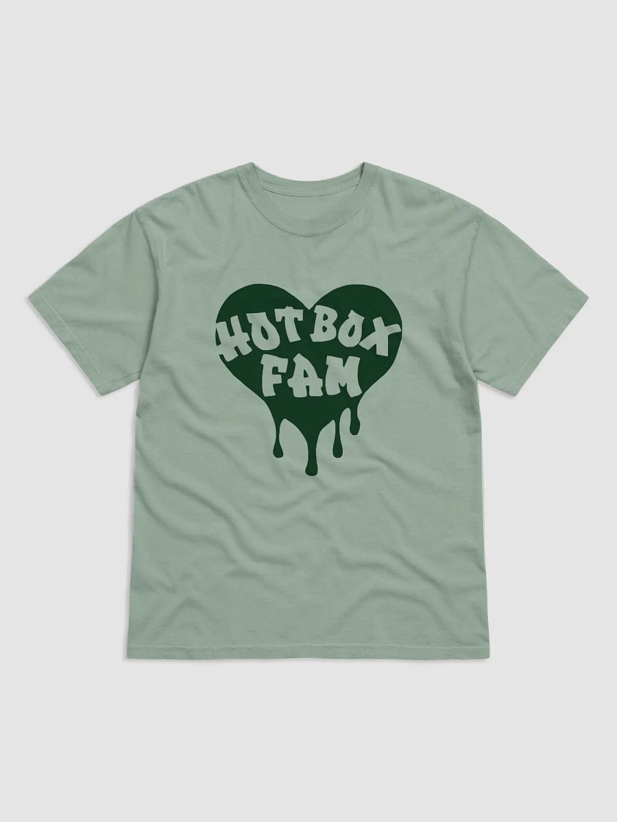 UNISEX HOT BOX FAM TRANSPARENT DARK GREEN LOGO TEE product image (1)