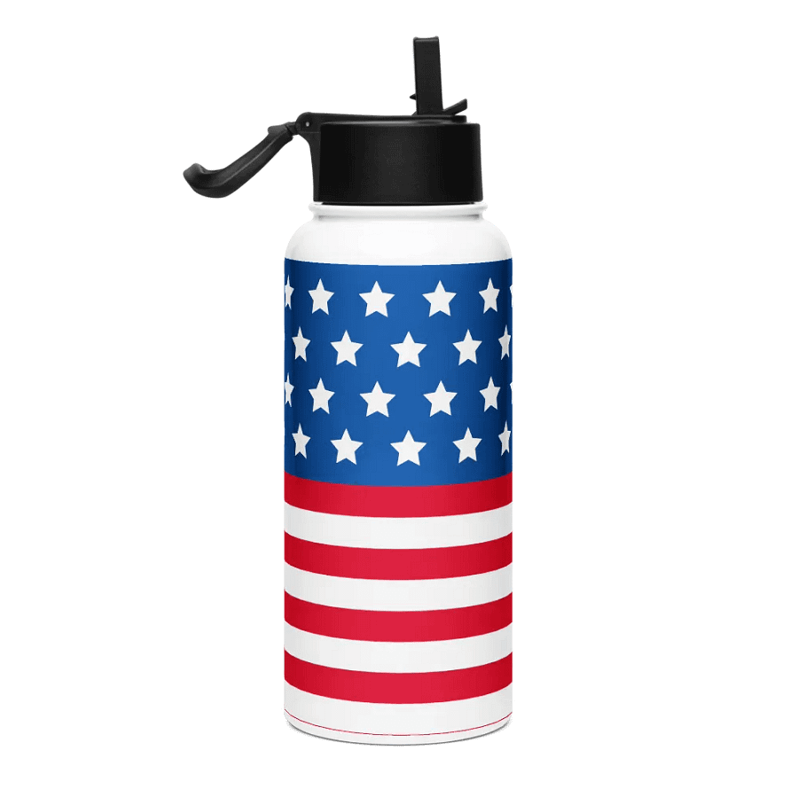 Exclusive United States Flag Stainless Steel Insulated Water Bottle - 32 oz product image (4)