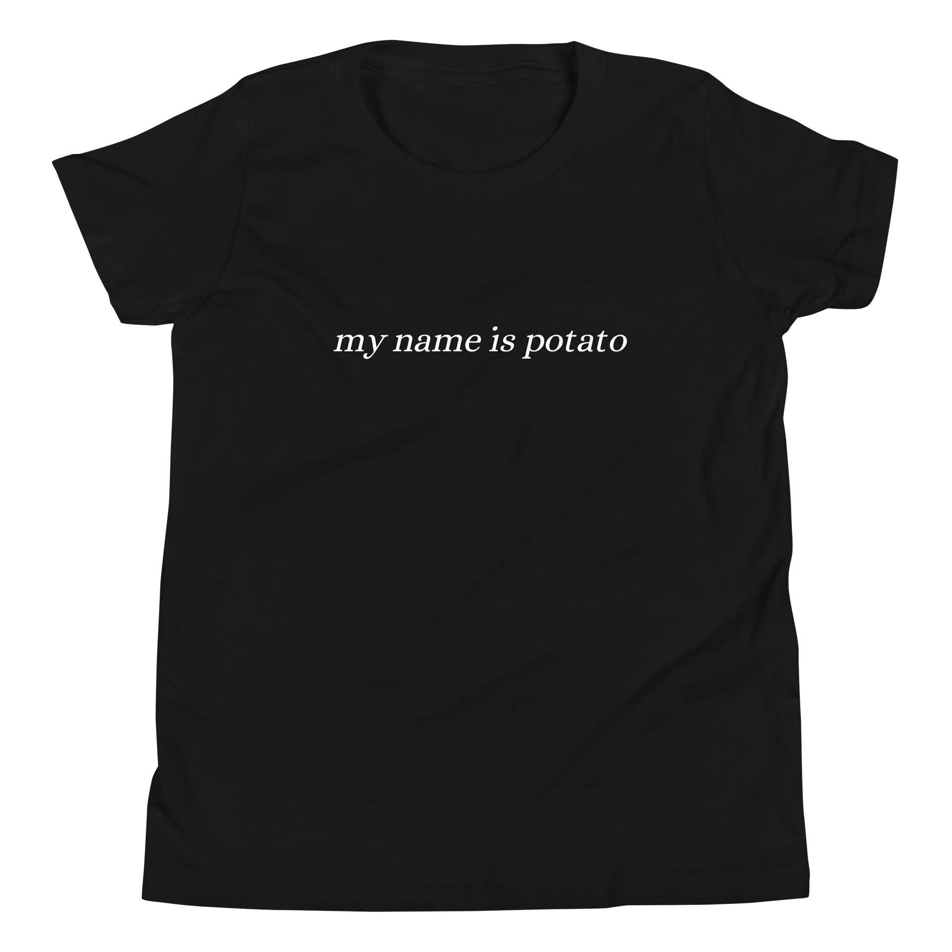 'my name is potato' kids shirt (white lettering) product image (9)