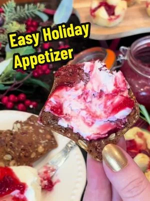 We love an easy appetizer here at The Rose Table - especially during the holidays! 😍 Making my viral #cranberrysauce? Spoon some over cream cheese and serve with crackers for a fantastic snack! #thanksgiving #christmasappetizers #cranberry   