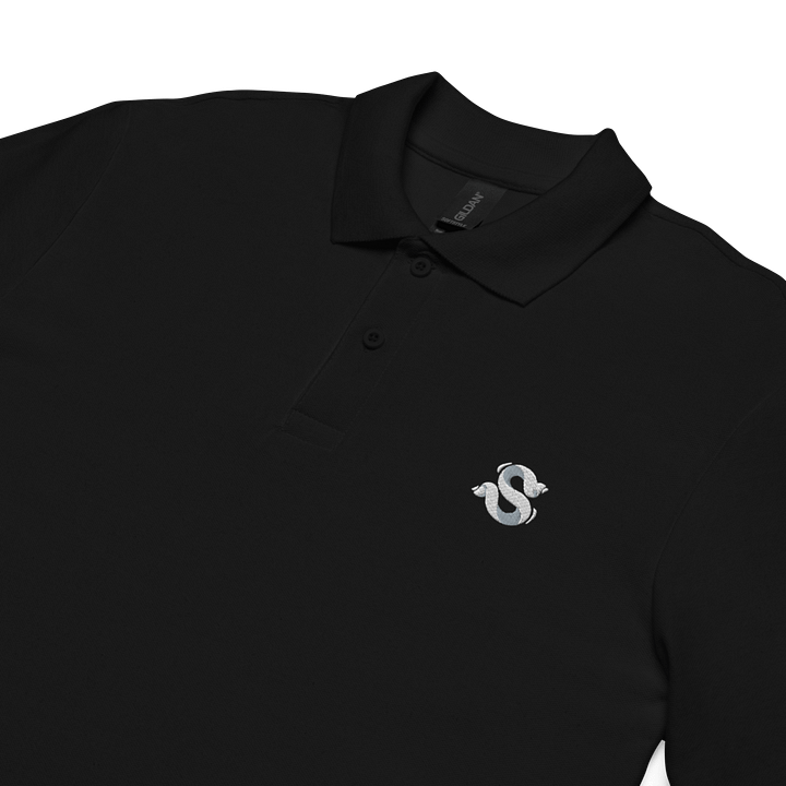 Black Gildan Unisex Pique Polo Shirt product image (2)
