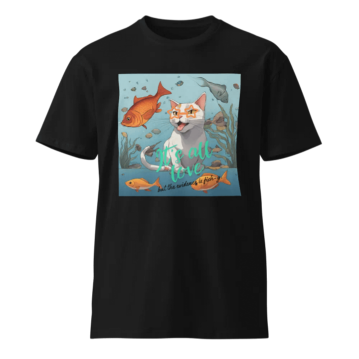 Fishy Love Cat Unisex T-Shirt product image (1)