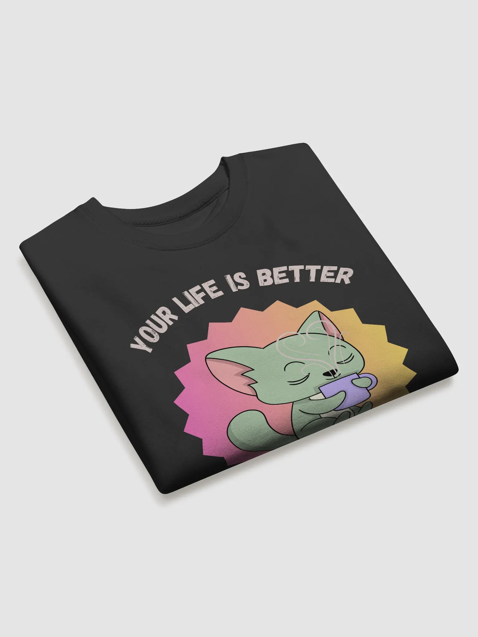 Coffee Cat Comfort Sweatshirt product image (3)