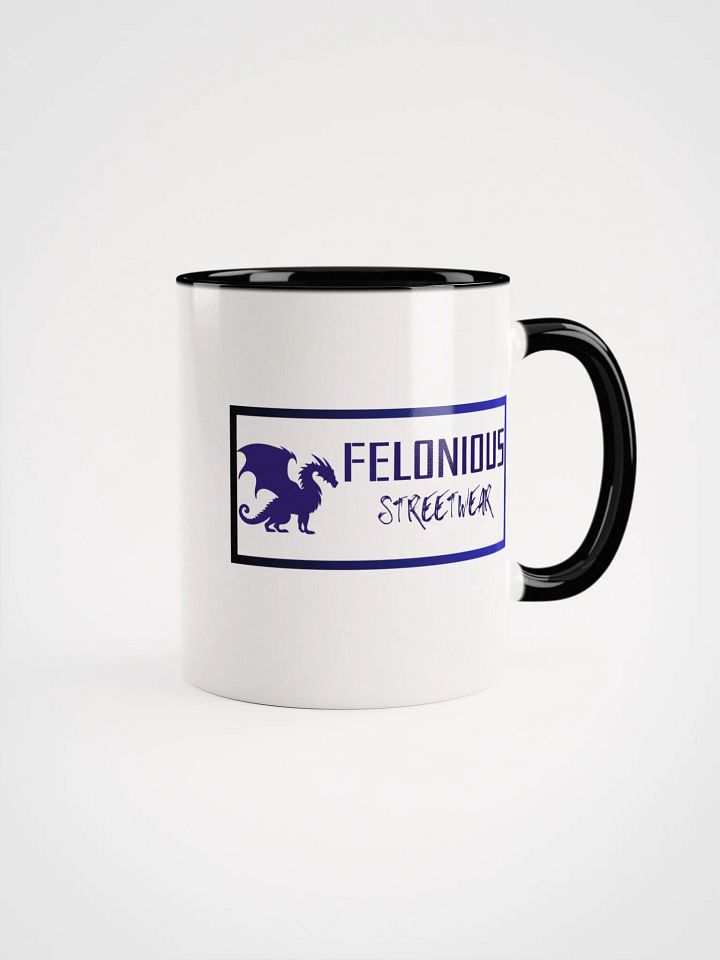 Felonious Streetwear Dragon Electric Blue Logo Ceramic Mug product image (1)