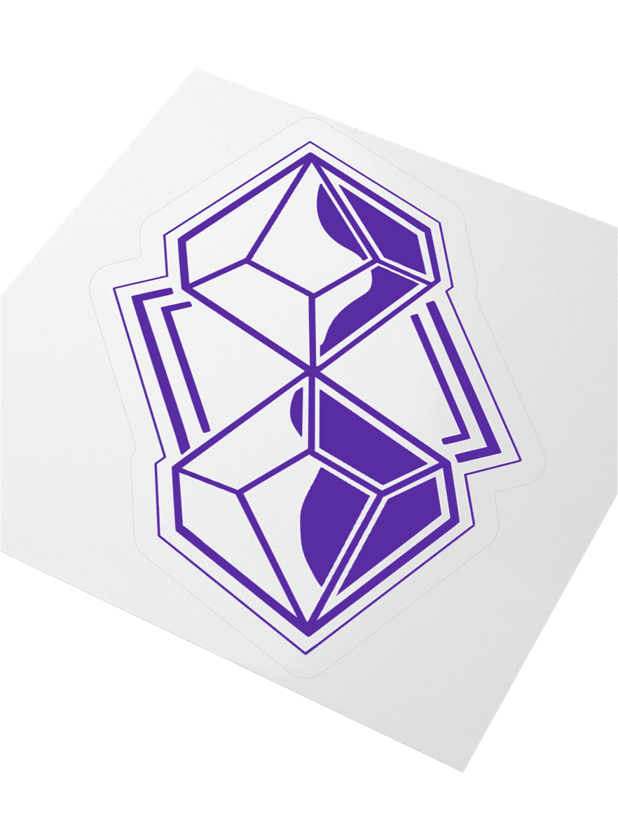 JRWI Dice Sticker (Purple & White) product image (3)