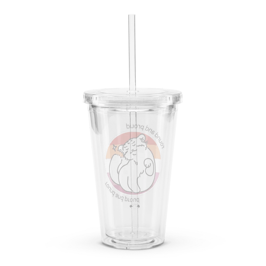 Round and Proud Manul Lesbian Version - Transparent Cup & Straw product image (2)