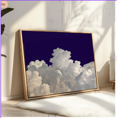 Above Bed Cloud Canvas Wall Art product image (1)
