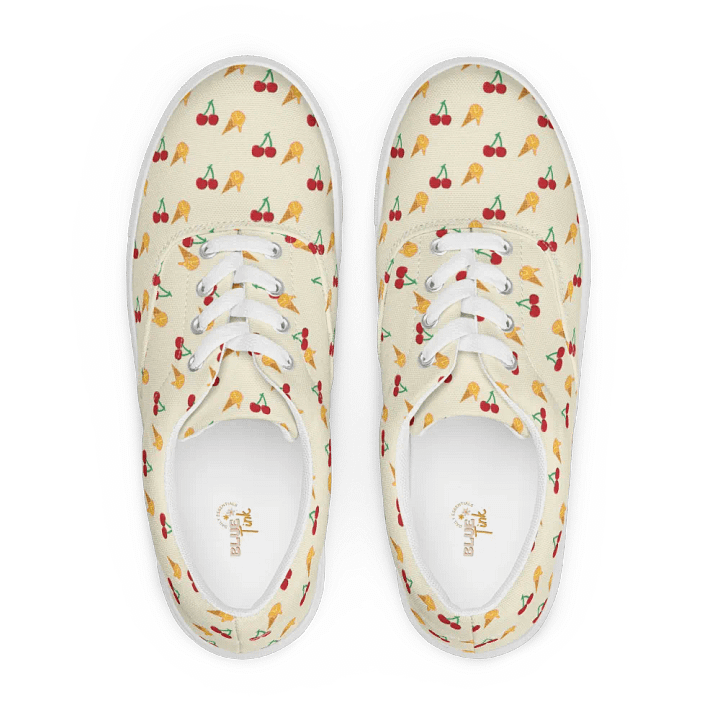 Cherry Chiller Lace-Up Canvas Shoes product image (1)