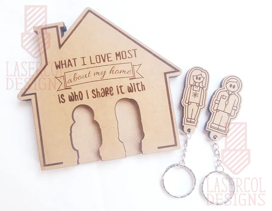 Wall Key Holder - Laser Cut Files product image (7)