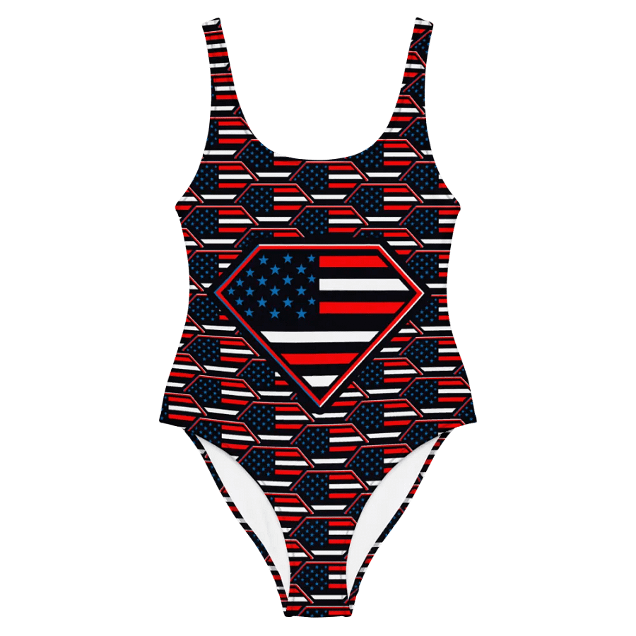 Women's One-Piece Swimsuit: Dark MAGA Diamond product image (3)