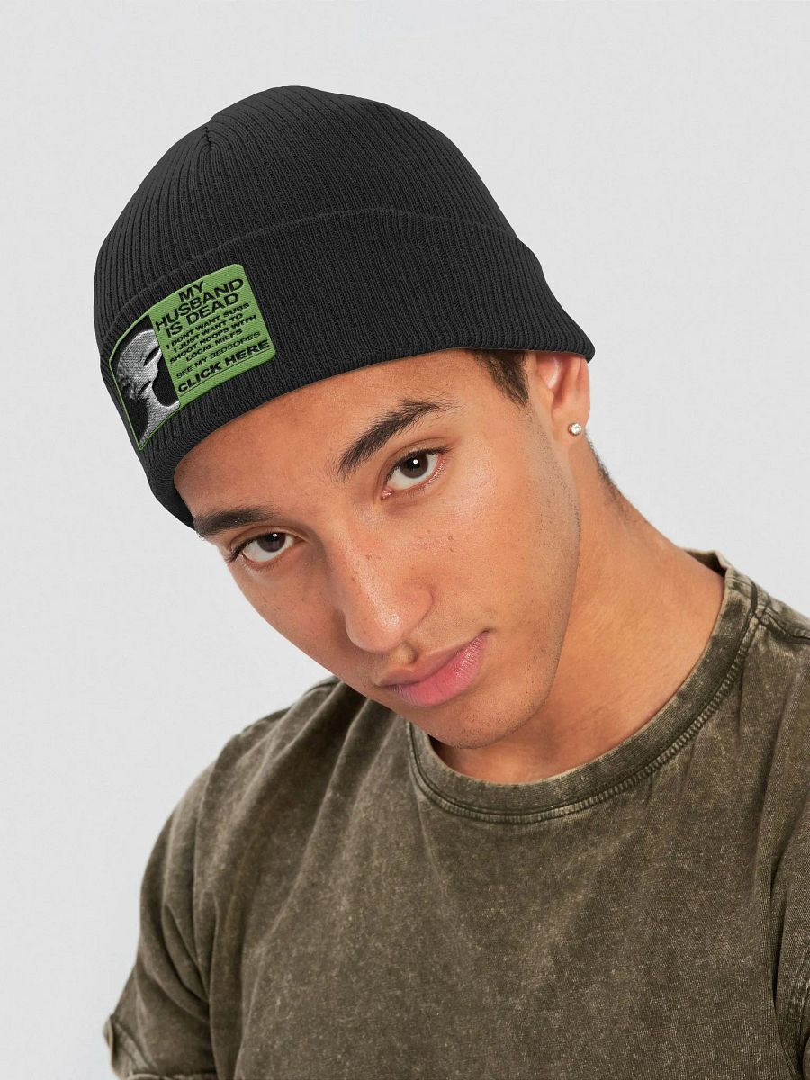 Copy of videovomit MY HUSBAND IS DEAD embroidered beanie product image (19)