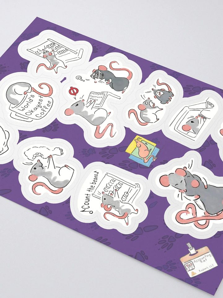 Accounting Rat Day in the Life Sticker Sheet product image (2)