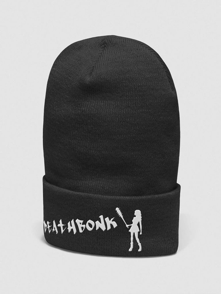 DEATHBONK Beanie (white on black) product image (2)