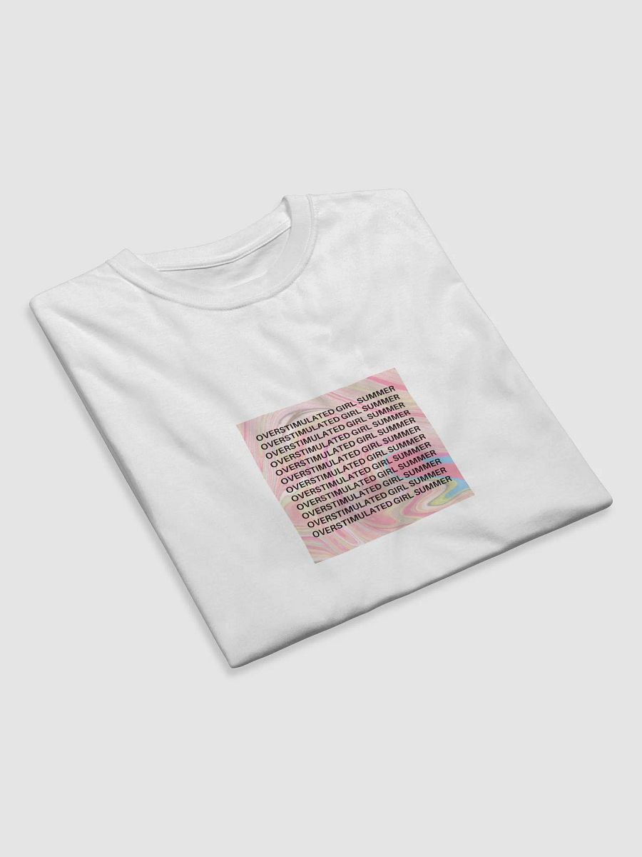 OVERSTIMULATED GIRL SUMMER trippy white eco tee product image (4)