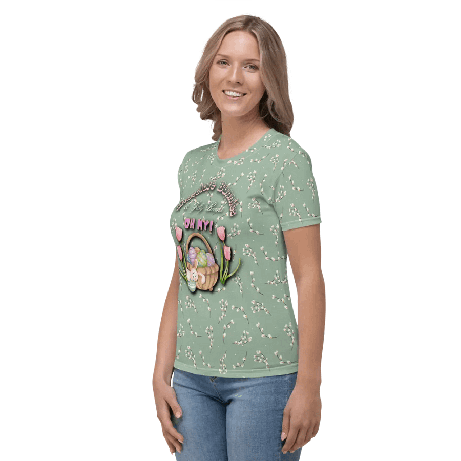 Chocolate Bunnies and Jelly Beans Oh My All Over Print T-shirt product image (3)
