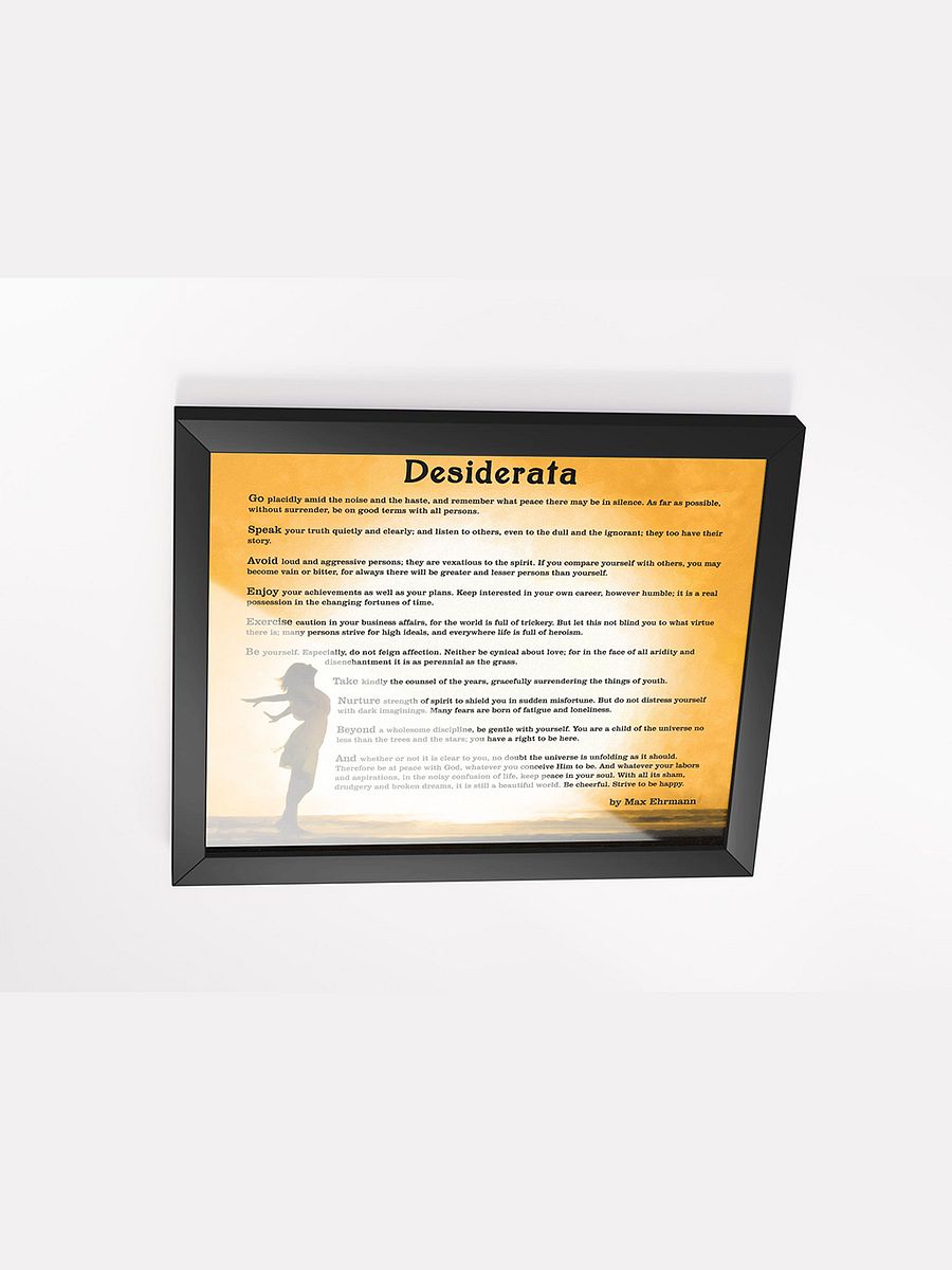Desiderata Poem Print – Inspirational Framed Poster product image (3)