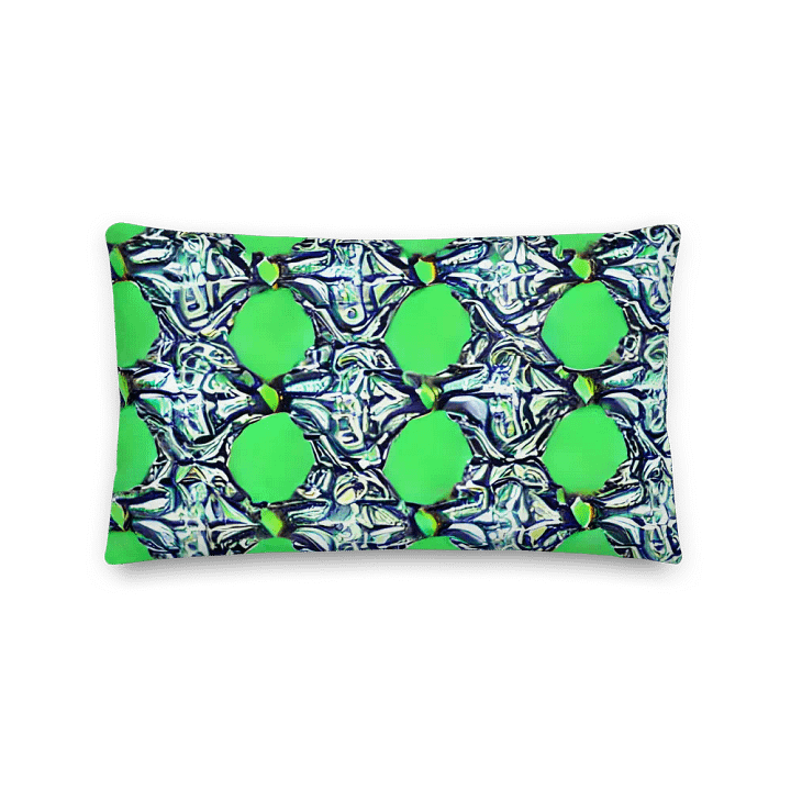 Kaleidoscope Green Circles Premium Pillow product image (2)
