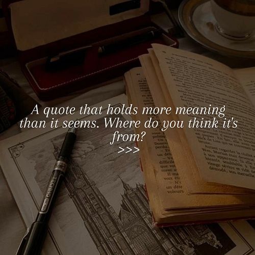 ✨ This quote holds so much depth and inspiration. Can you guess which book it's from? 📚 Sometimes, words have the power to tr...