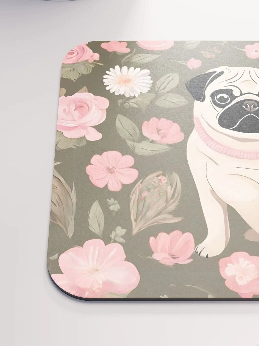 Floral Pattern Pug Mouse Pad product image (7)