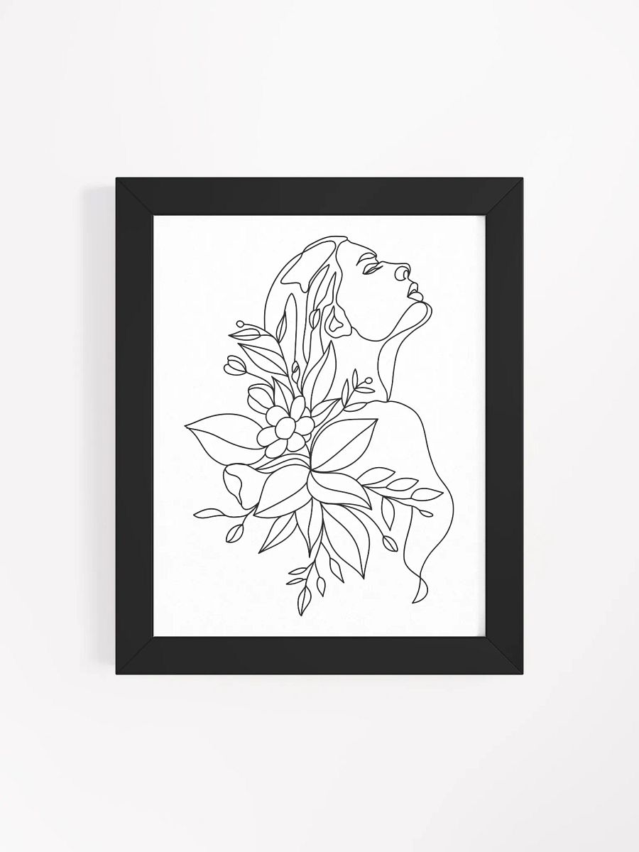 Emily - Framed High-Quality Matte Poster - Woman Line Art Print product image (60)