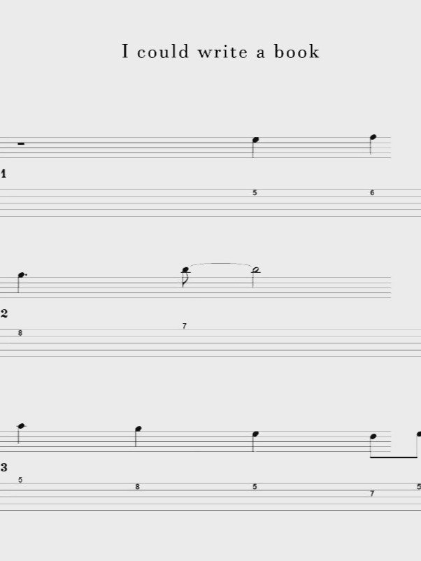 I could write a book - Piano sheet music product image (1)