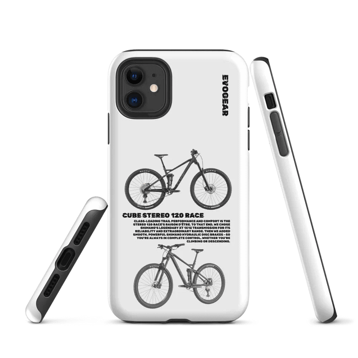 White Stereo 120 Race iPhone Case product image (1)