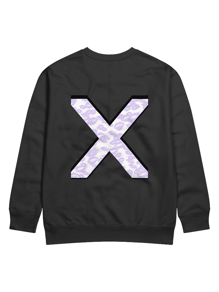 White X Lilac Lipstick Kisses | Crewneck product image (1)