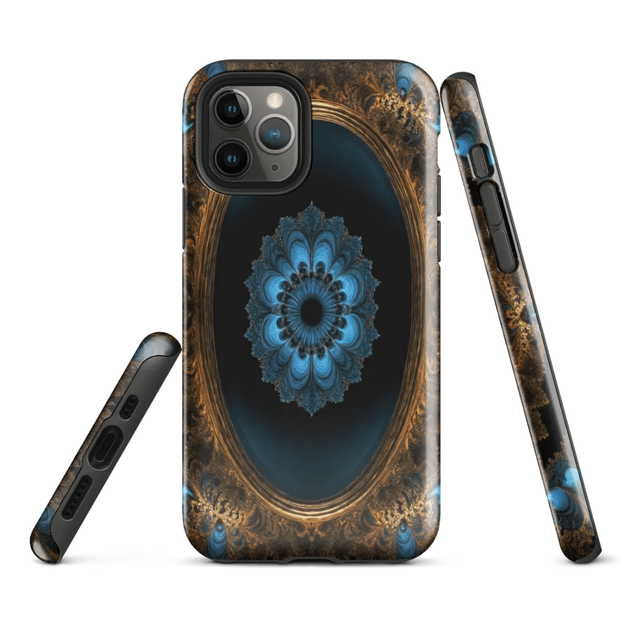 Tough Phone Case for iPhone® - Intricate Bronze and Blue Mirror Portal product image (1)