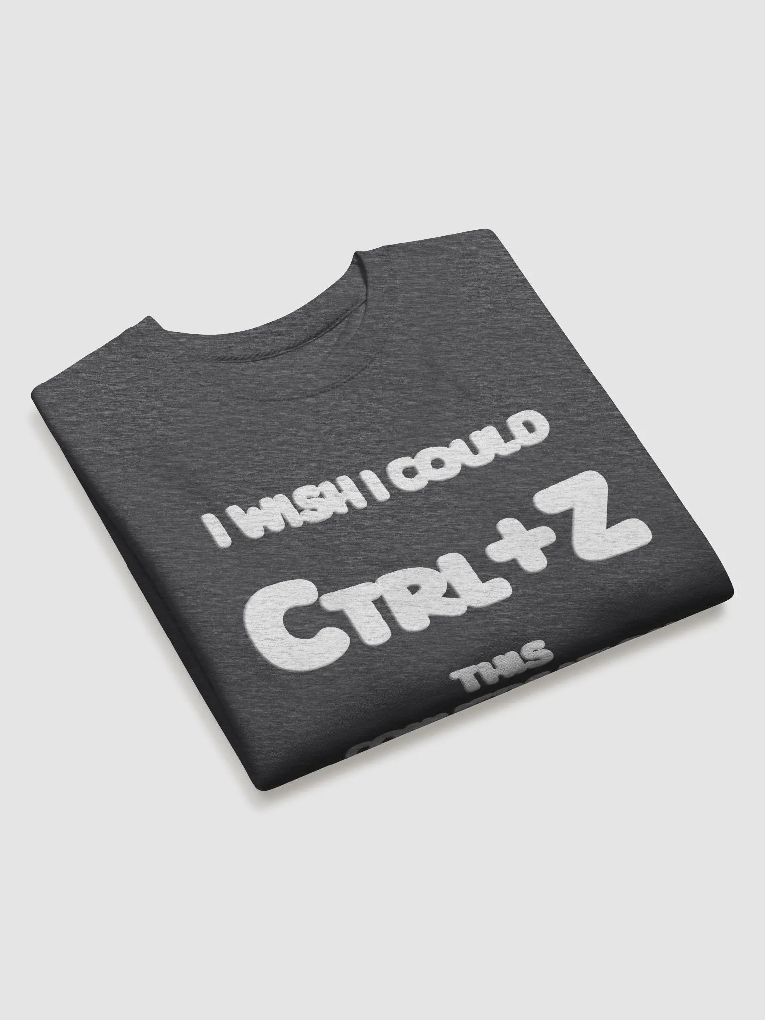 【Ctrl+Z】White Text Premium Sweatshirt product image (2)