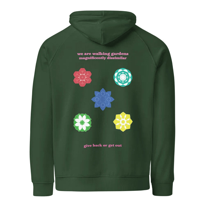 Walking Gardens green hoodie product image (2)