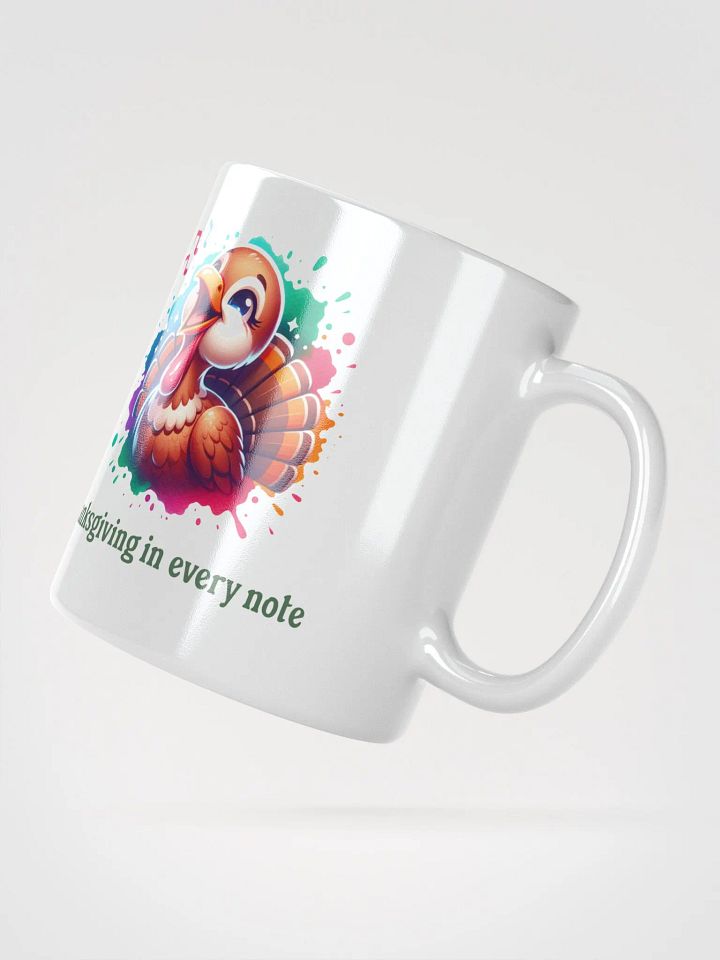 Thanksgiving in Every Note White Glossy Mug product image (2)