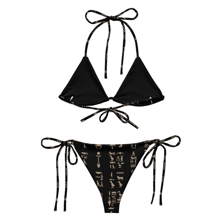 Isis Black Hieroglyphs String Bikini product image (2)