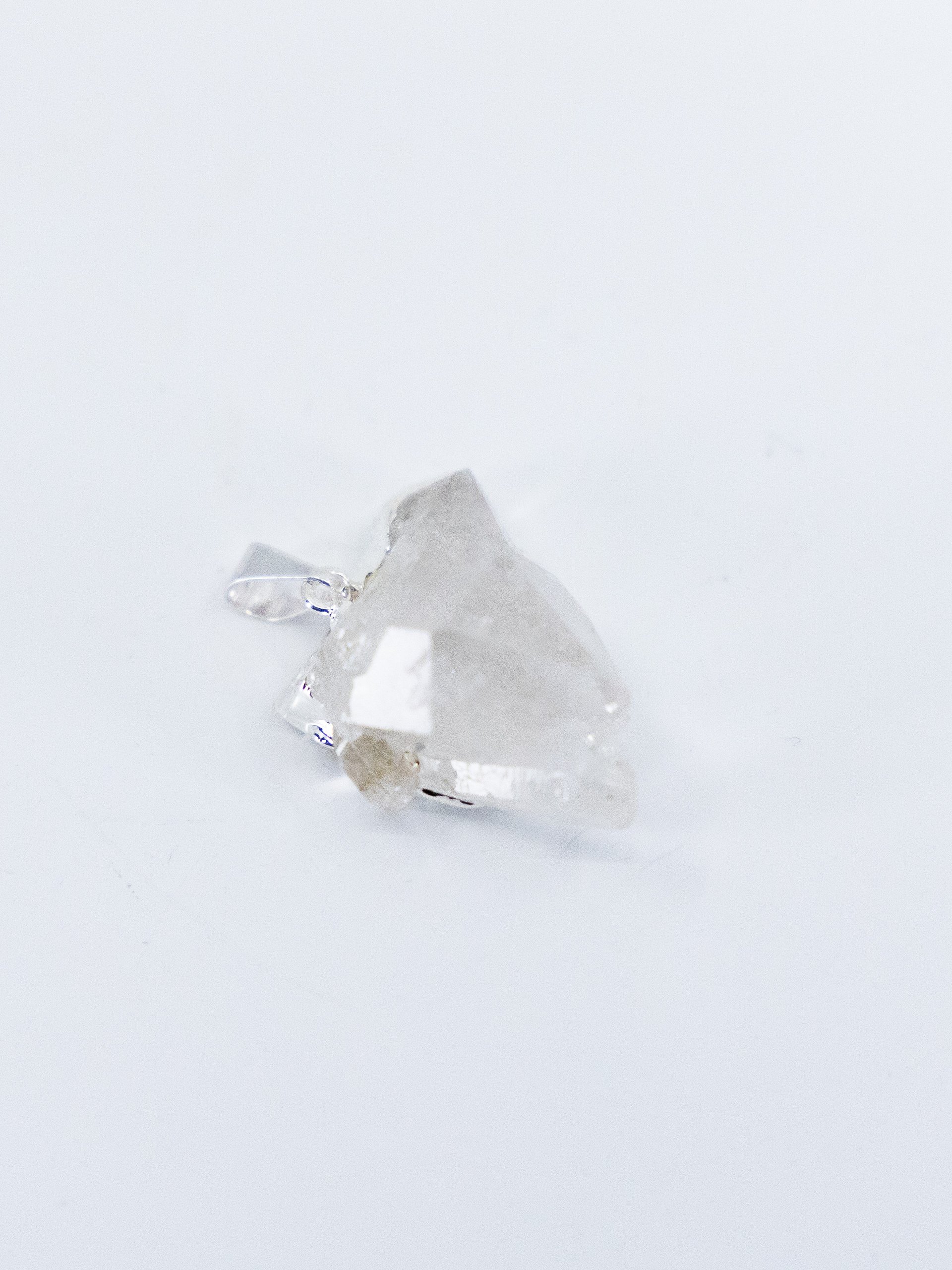 Clear Quartz Cluster Pendant with Silver product image (1)
