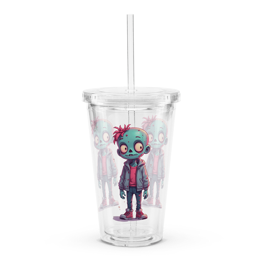 Dresden Mire Double Wall Clear Plastic Tumbler product image (1)