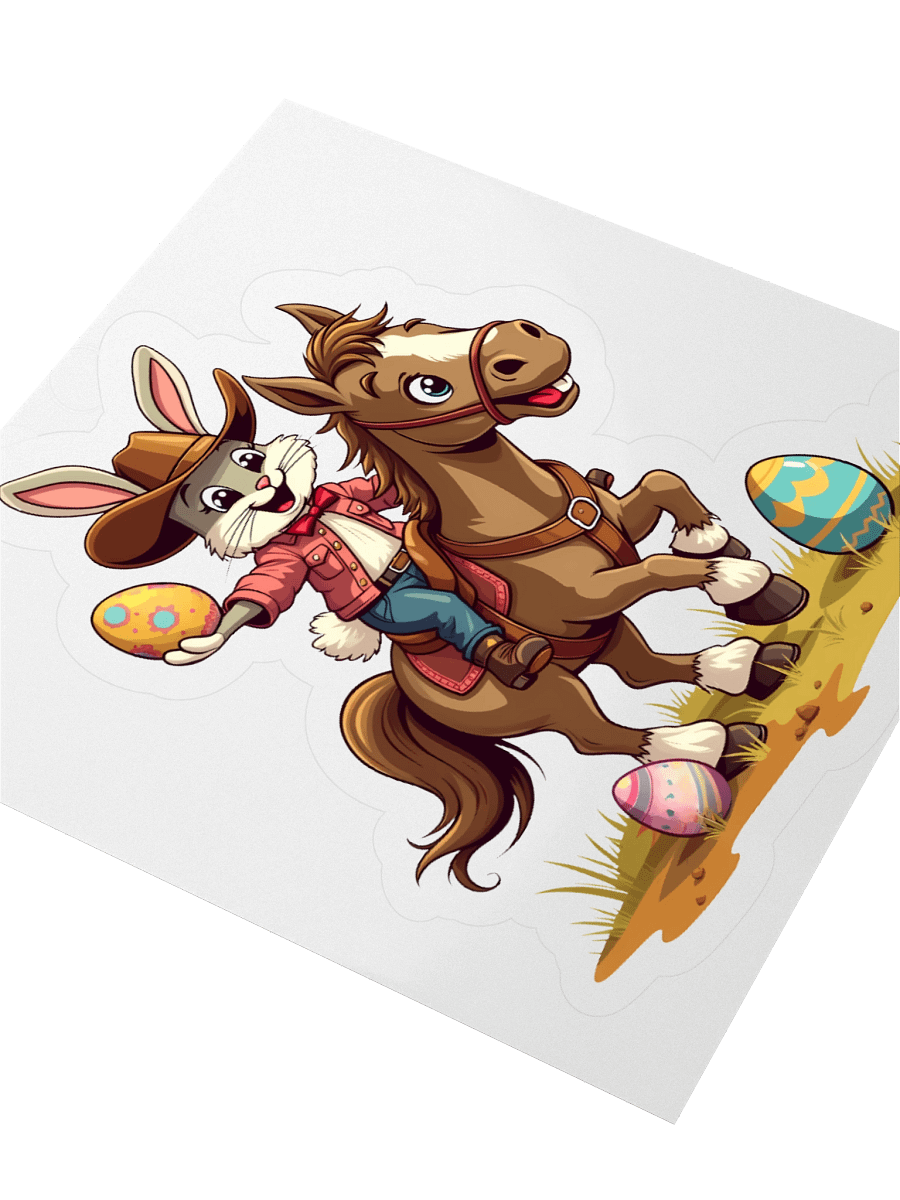 Cowgirl Easter Egg Roundup Sticker product image (8)