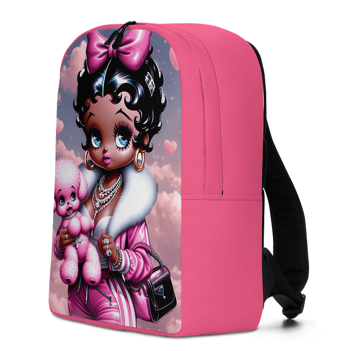 Chic Pink Poodle All-Over Backpack product image (2)