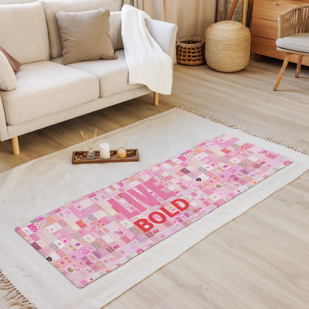 Live bold pink yoga mat product image (8)