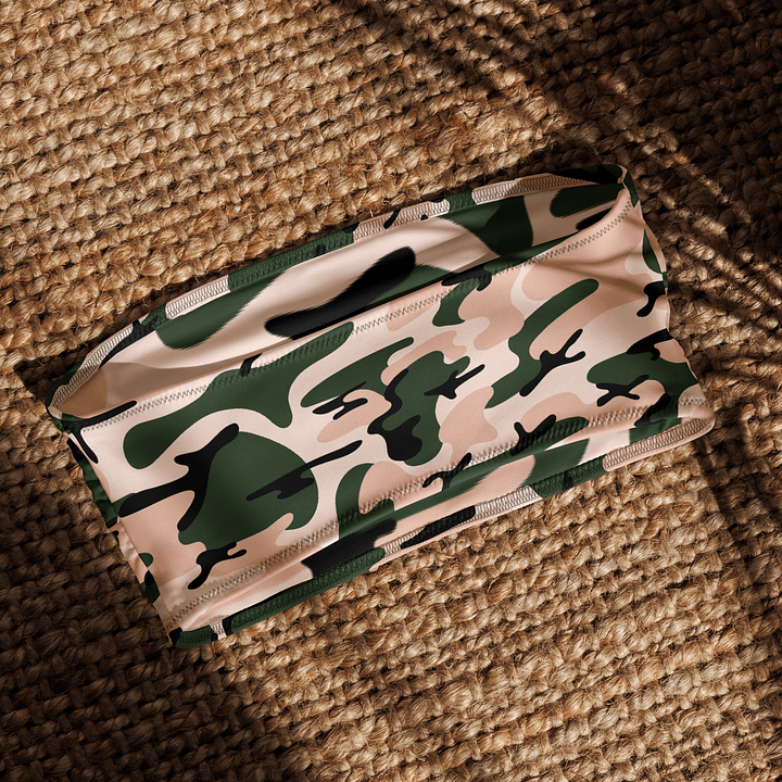 Eco-Chic Camo Bandeau Bikini Top product image (1)