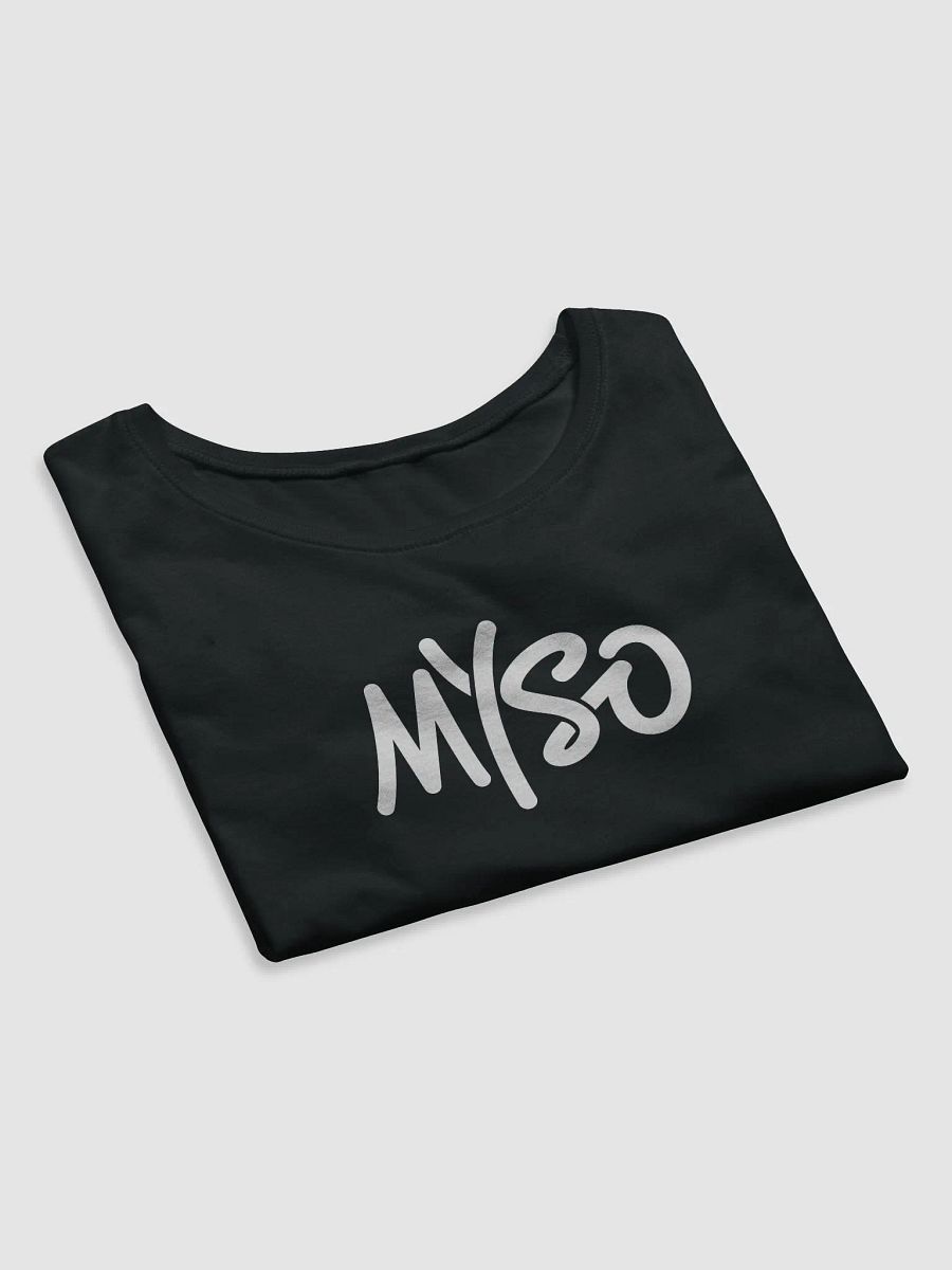 MYSO Black Crop Tee with White Solo Logo product image (7)