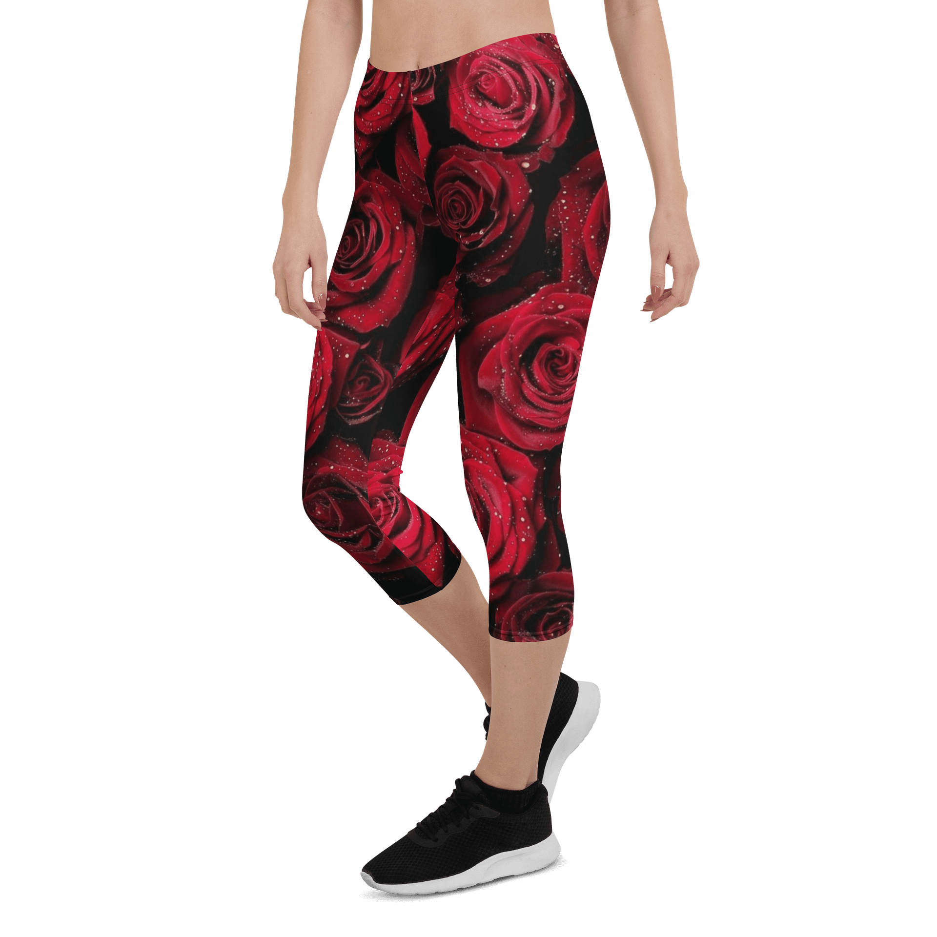Blossom Pattern Print Capri Leggings product image (5)