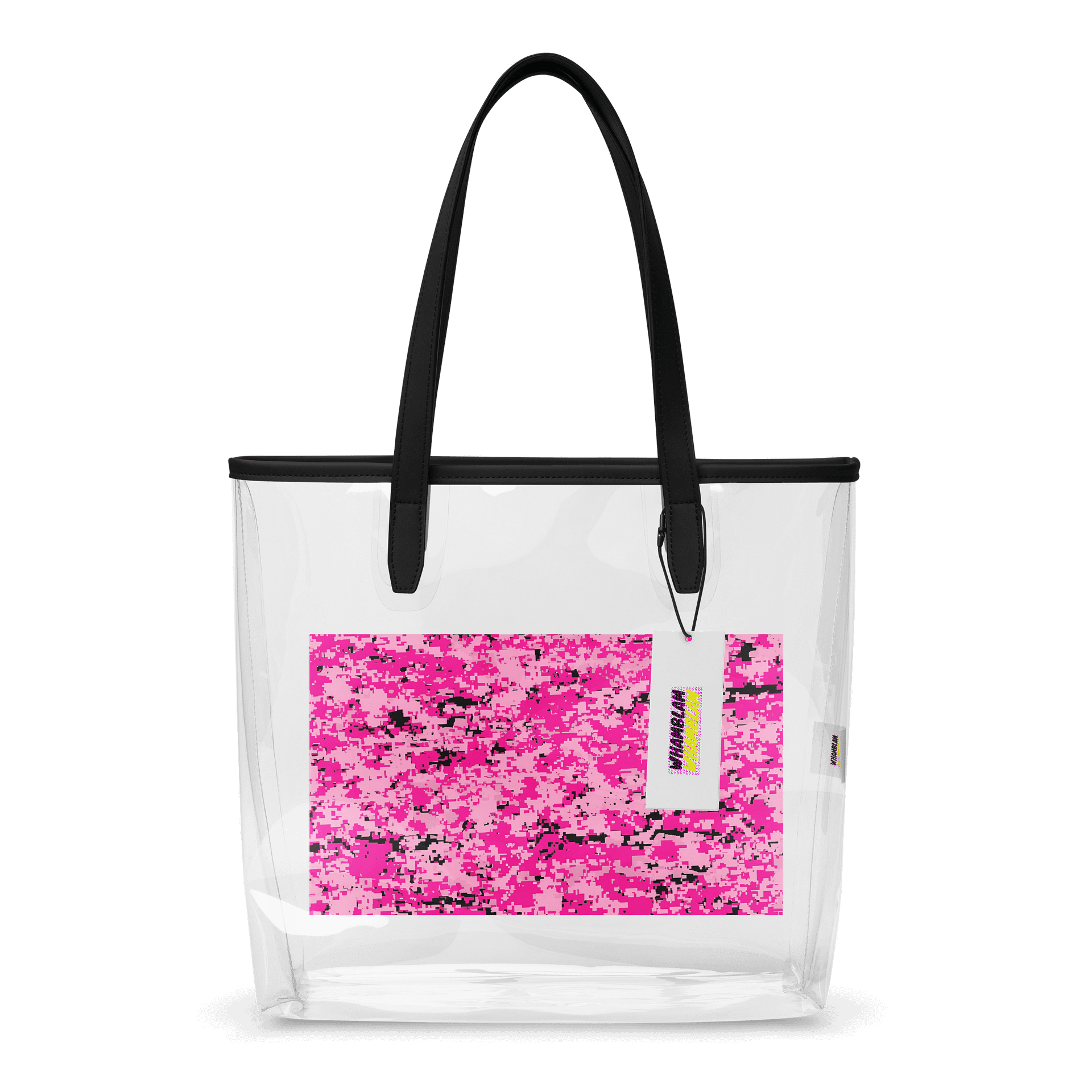 Pixel Pink Clear Tote: Urban Chic product image (1)