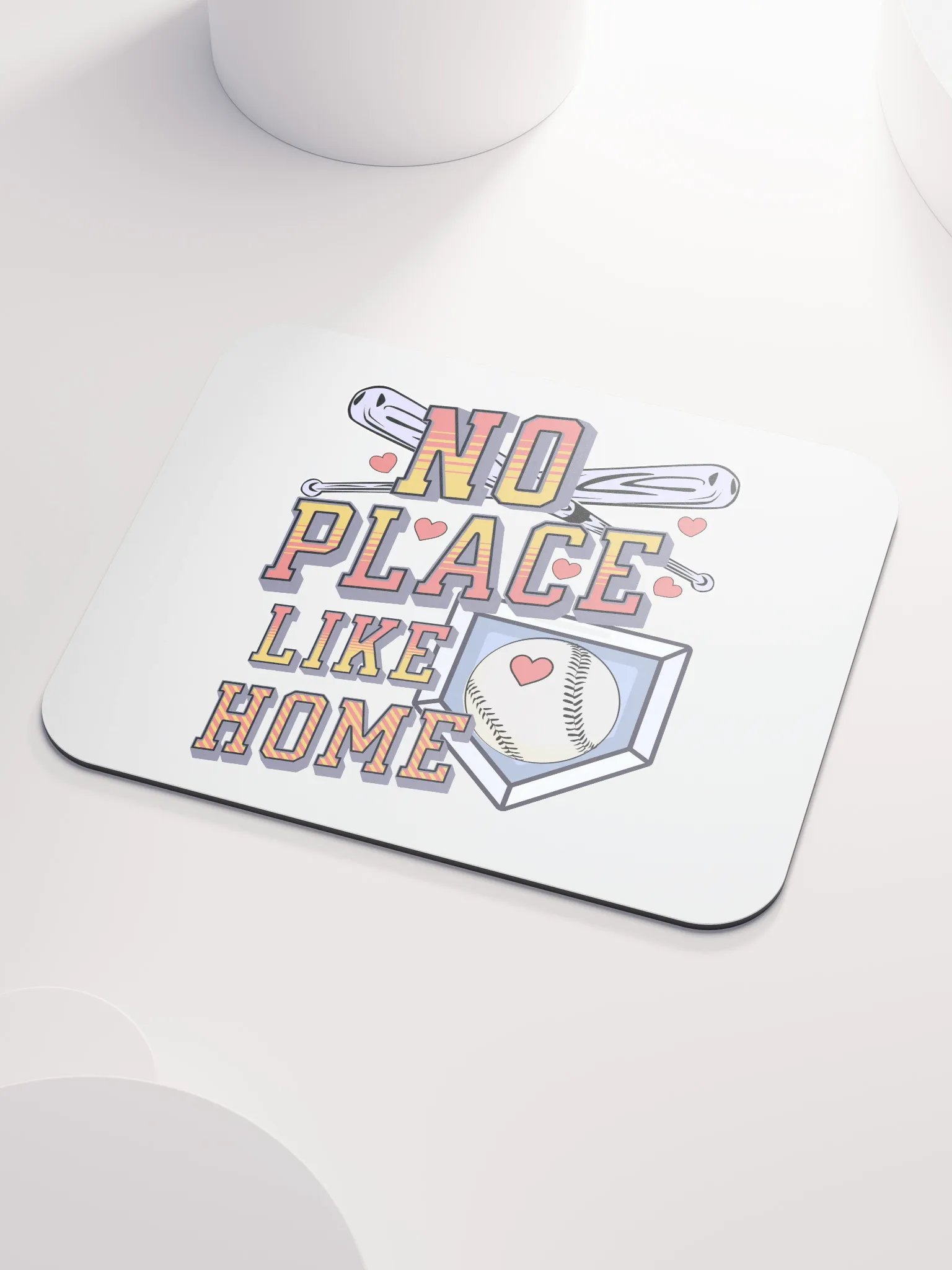 No Place Like Home Baseball Run Hearts Mouse Pad product image (3)